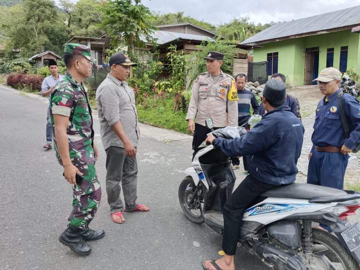 Sinergitas TNI-POLRI, Polsek Dan Koramil Silih Nara Gelar Patroli Bersama.