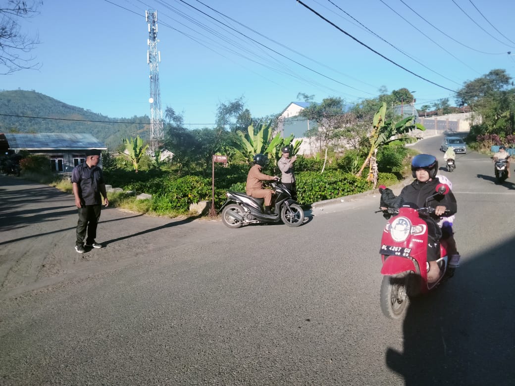 Jaga keamanan dan keselamatan, polsek bebesen Strong Point di titik padat masyarakat