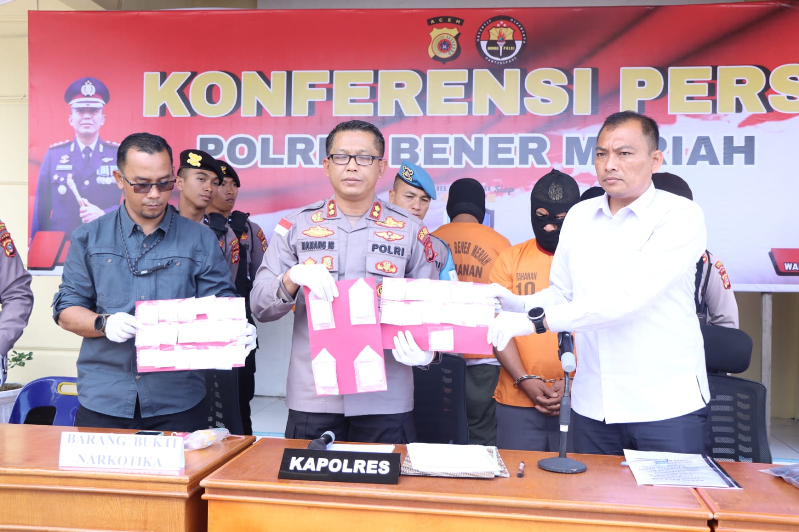 Ungkap Kasus Pencabulan, Polres Bener Meriah Gelar Konferensi Pers