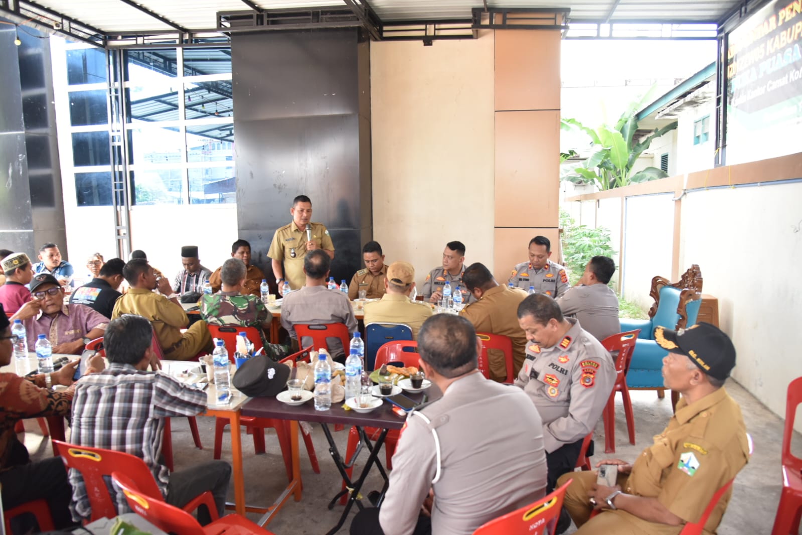 Kapolres Bireuen Ngopi Bersama Muspika Kota Juang