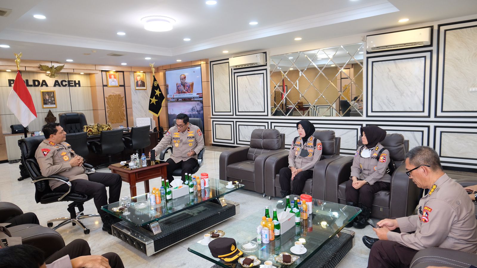 Kapolda Aceh Sambut Kedatangan Tim Korbinmas Polri