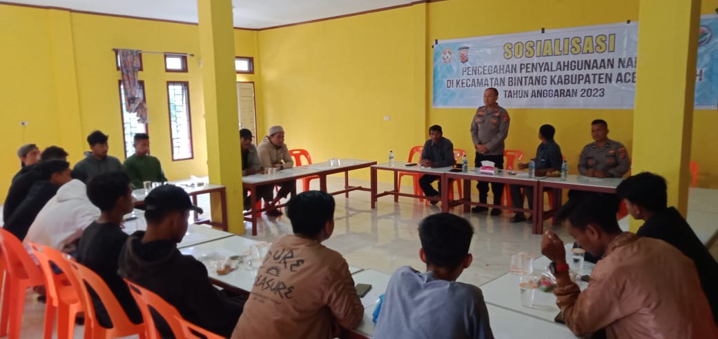 Kapolsek Bintang Polres Aceh tengah Lakukan Sosialisasi Kepada Para Pemuda, Upaya Berantas Penyalahgunaan Narkoba.