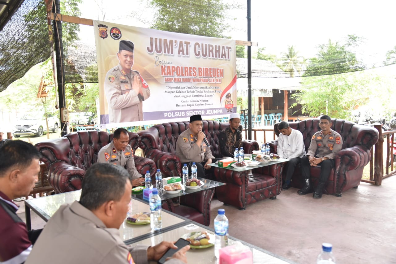 Kapolres Bireuen Dengar Aduan dan Harapan Masyarakat Kecamatan Jeumpa.