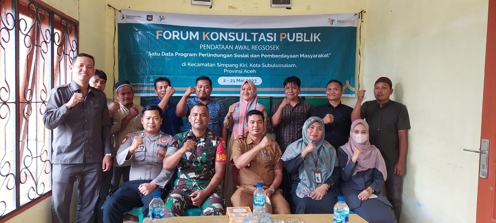 Bhabinkamtibmas Polsek Simpang Kiri Hadiri Forum Konsultasi Publik.