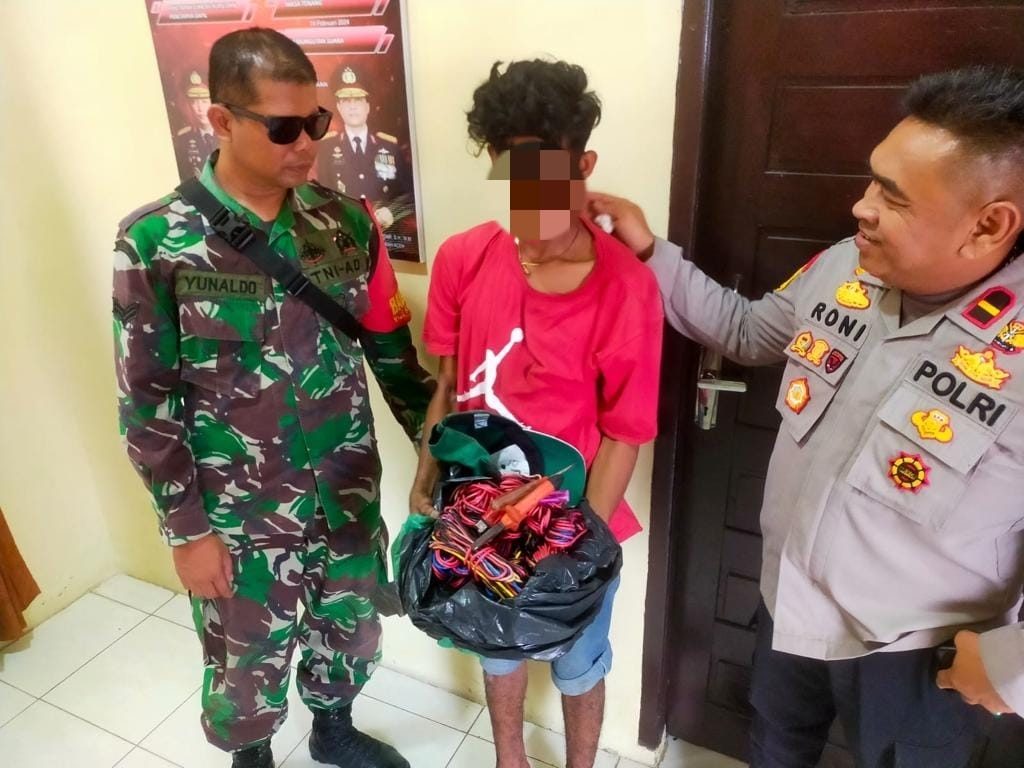 Polisi Amankan Tersangka Pencurian di Muara Dua