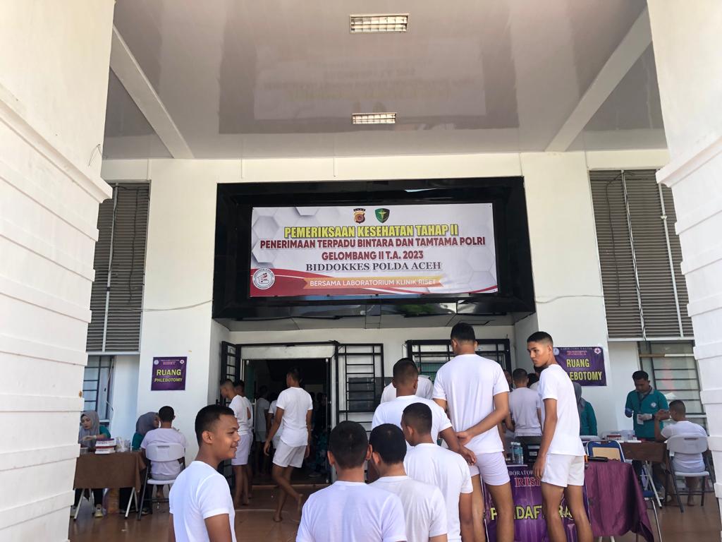 Penerimaan Calon Bintara Polri di Polda Aceh Sudah Mulai Rikkes Tahap 2.