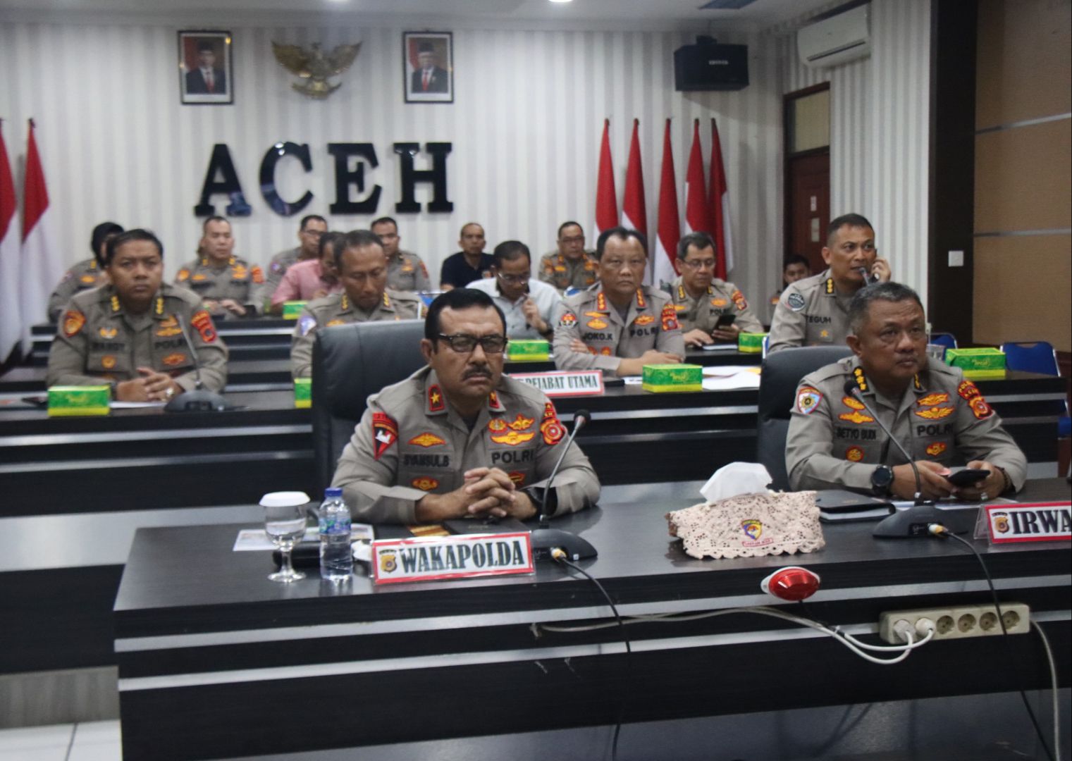 Wakapolda Aceh Hadiri Rapat Anev Quick Wins Pimpinan Wakapolri.