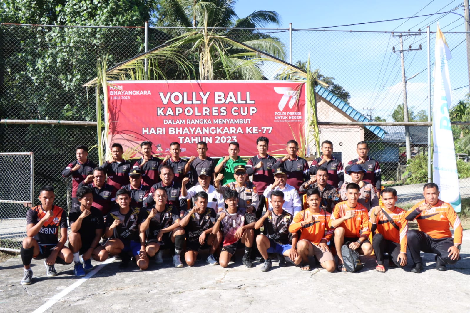 Pembukaan Volly Ball Kapolres Cup dalam rangka memeriahkan HUT ke 77 Bhayangkara.