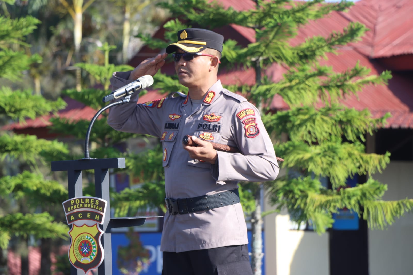 Kapolres Bener Meriah Pimpin Apel Kasatkamling di Halaman Mako Polres Bener Meriah