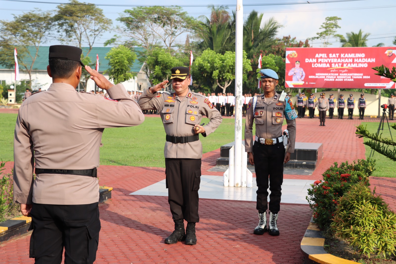 Polres Aceh Utara Gelar Apel Satlamling 2023