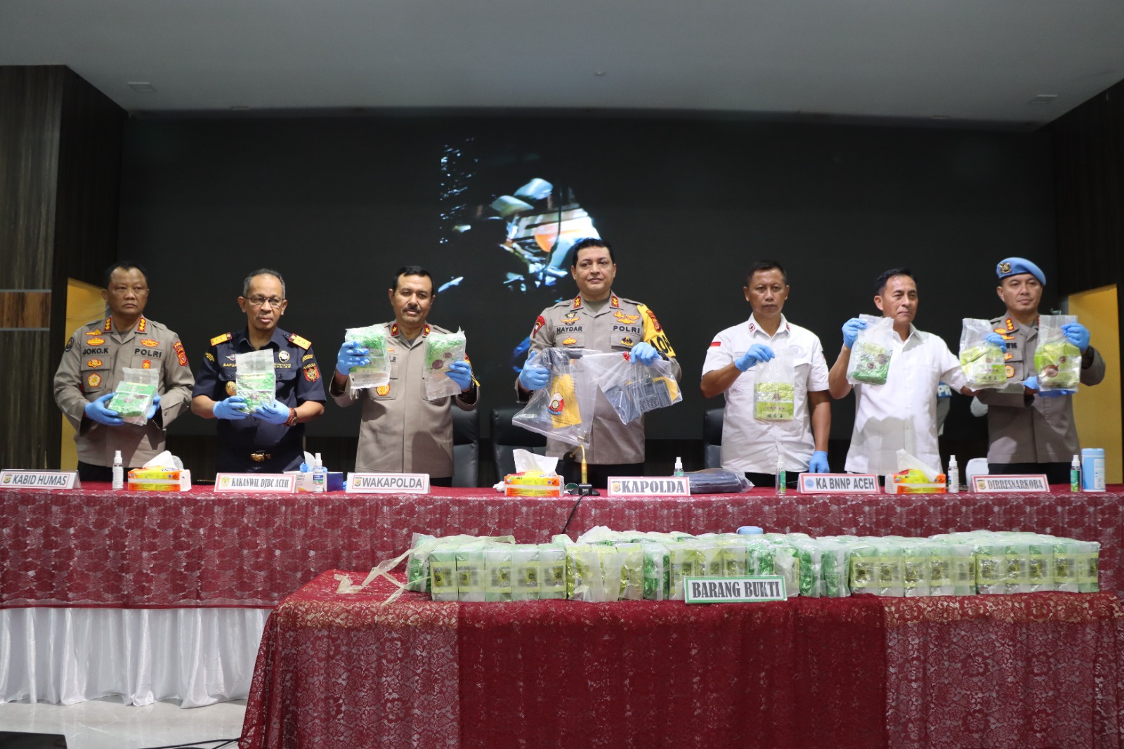 Ditresnarkoba Polda Aceh Bongkar Kasus Narkotika Jaringan Internasional