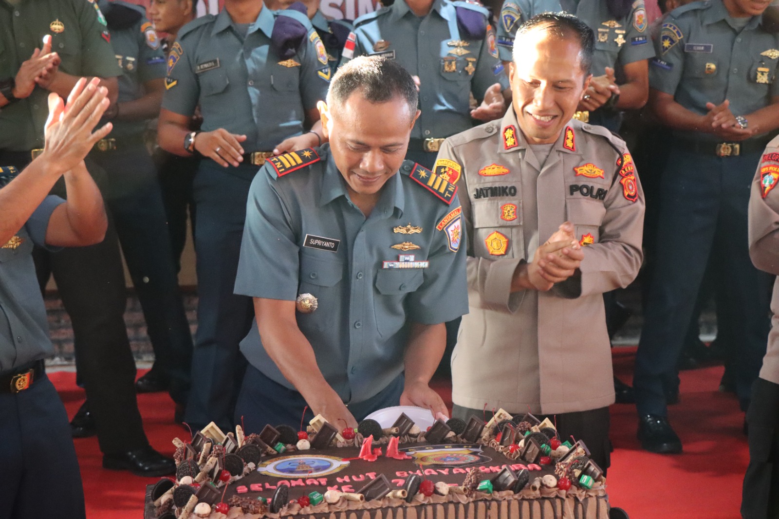 Polres Simeulue Terima Surprise dari Kodim 0115 / SML dan Lanal Simeulue dalam Rangka Hari Ke 77 Bhayangkara