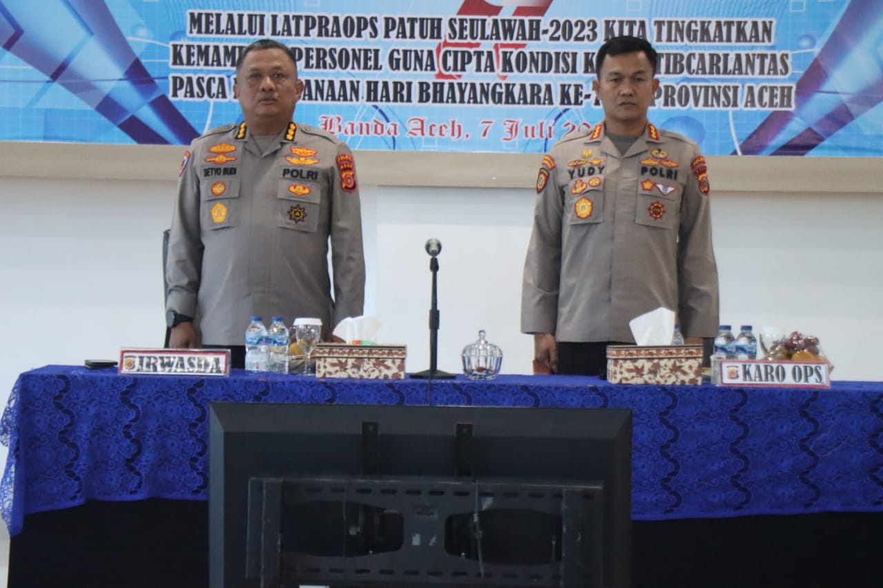 Irwasda Polda Aceh Buka Latpraops Patuh Seulawah-2023