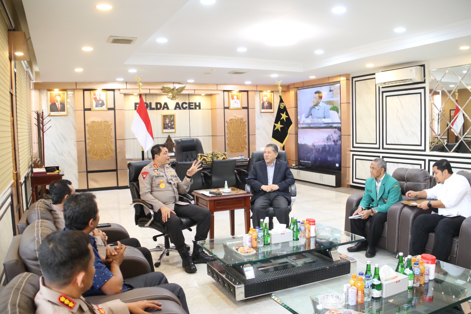 Kapolda bersama Wakapolda Aceh Terima Audiensi Rektor USK