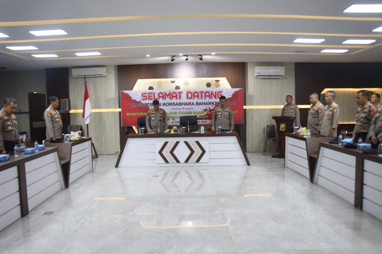 Dirsamapta dan Dirpamobvit Polda Aceh Dampingi Tim Supervisi Baharkam Polri