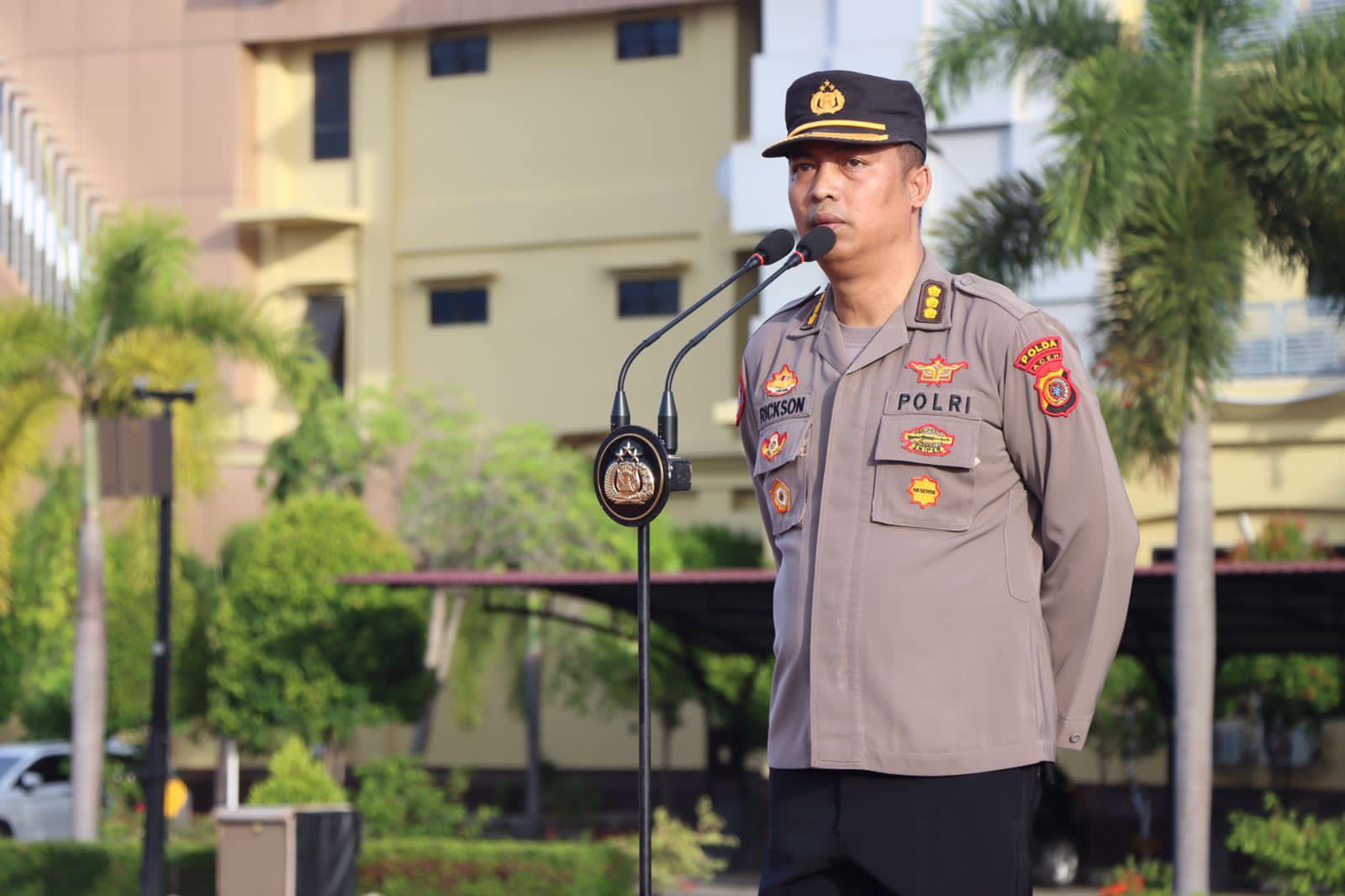 Auditor Kepolisian Madya TK III Itwasda Polda Aceh Pimpin Apel Pagi