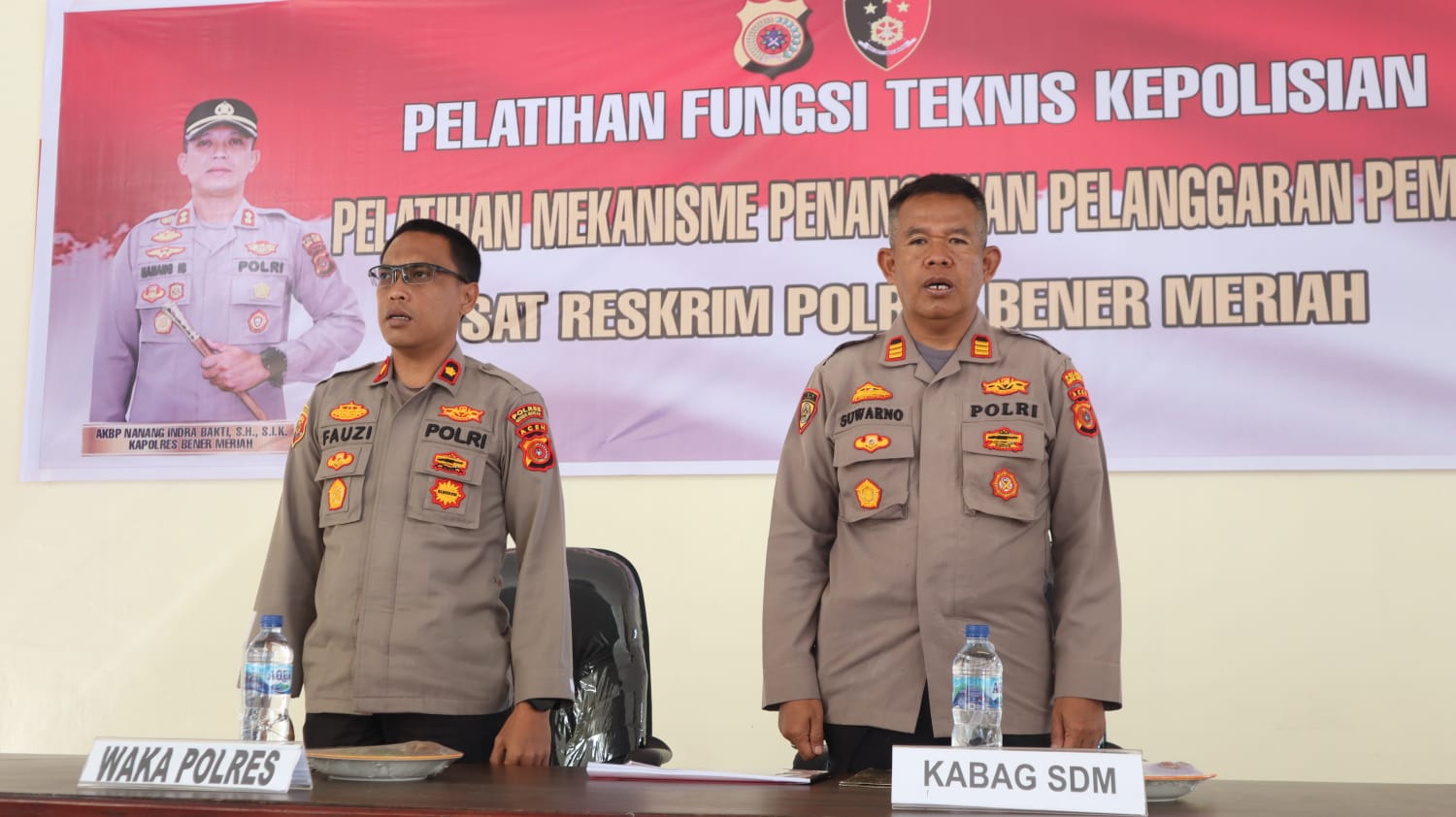 Kapolres Bener Meriah Buka Pelatihan Peningkatan Kemampuan Fungsi Teknis Kepolisian