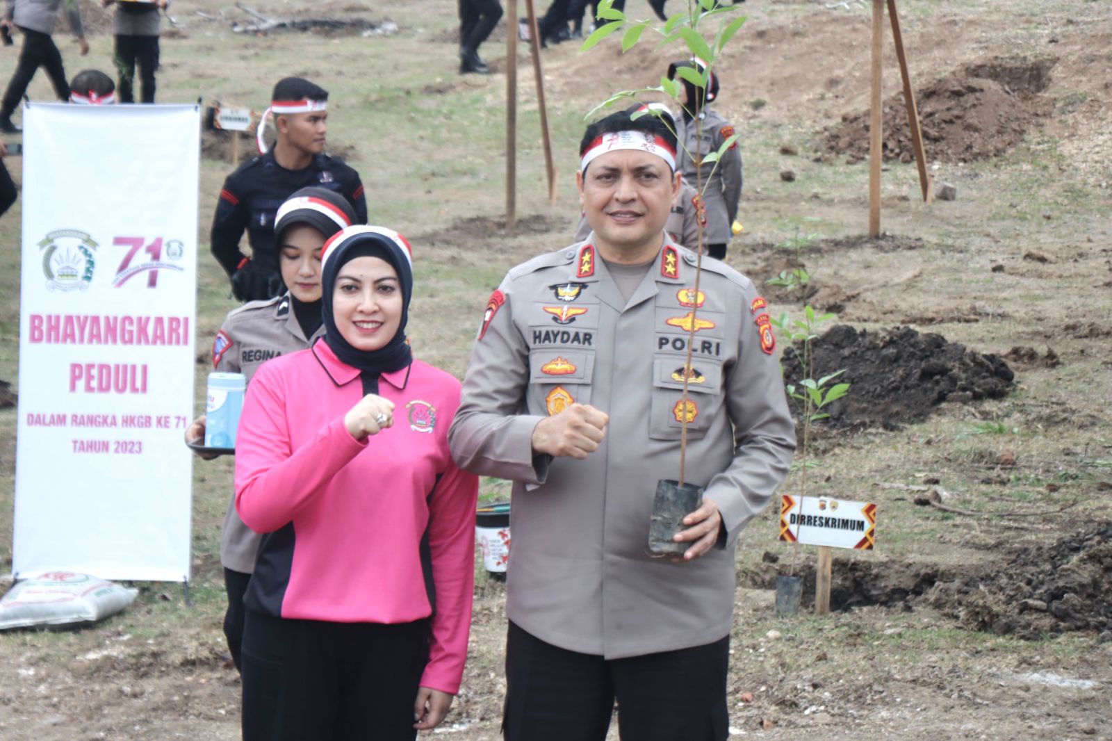 Kapolda Aceh beserta Bhayangkari Tanam Pohon Frutikultur