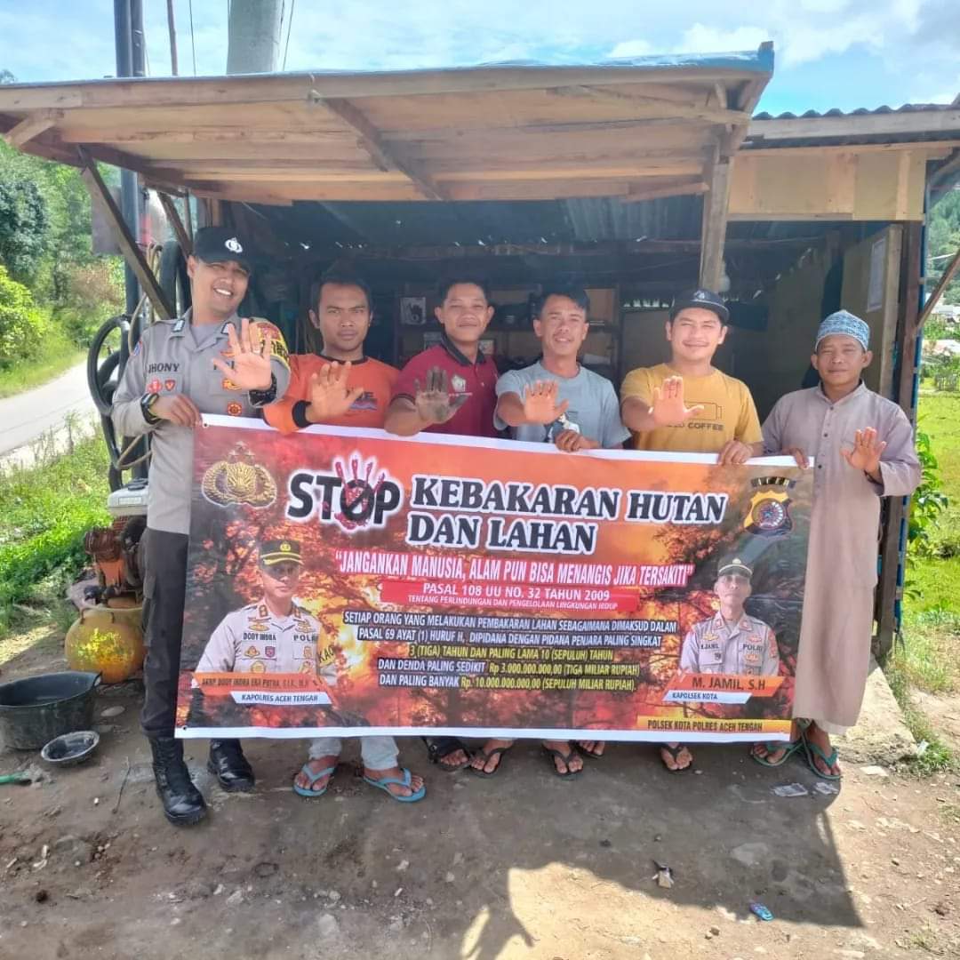 Polsek Kota Takengon Lakukan Sosialisasi Dan Ajak Warga Masyarakat Cegah Karhutla