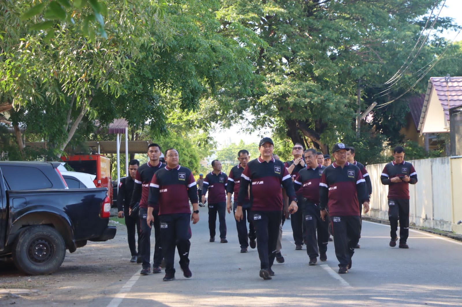 Kapolda Aceh Olahraga bersama Personel