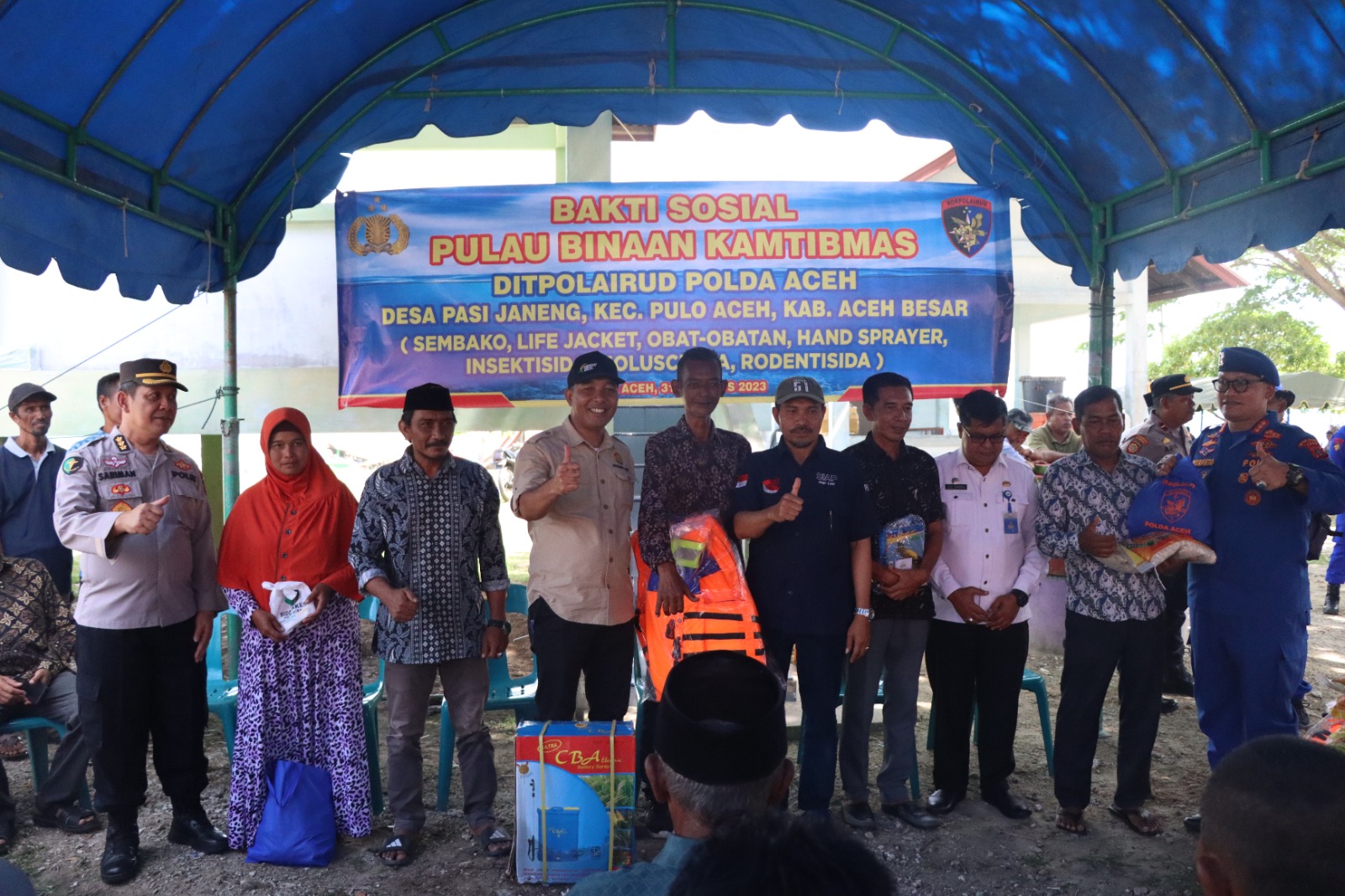 Ditpolairud dan Biddokkes Polda Aceh Gelar Bakti Sosial di Pulo Aceh