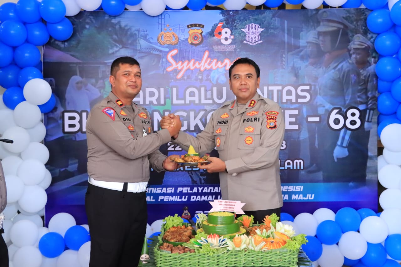 HUT Lalu Lintas ke-68, Polres Subulussalam Gelar Syukuran
