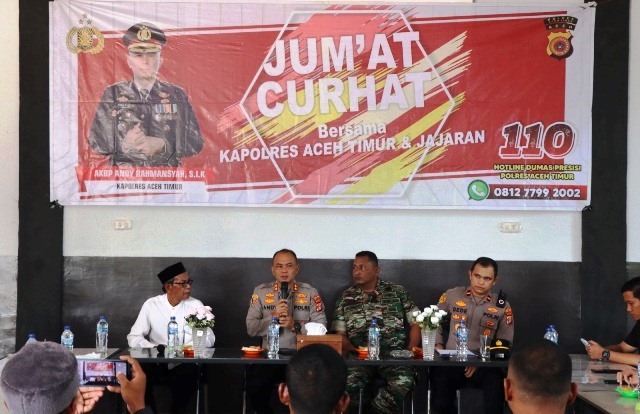 Jumat Curhat, Warga Bisa Ngadu ke Kapolres Aceh Timur di Sini