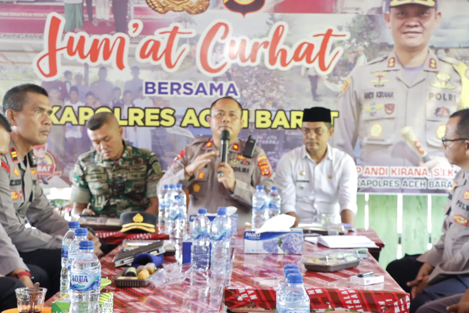 Kapolres Aceh Barat Gelar Jum’at Curhat Bersama Panglima Laot dan Tokoh Masyarakat