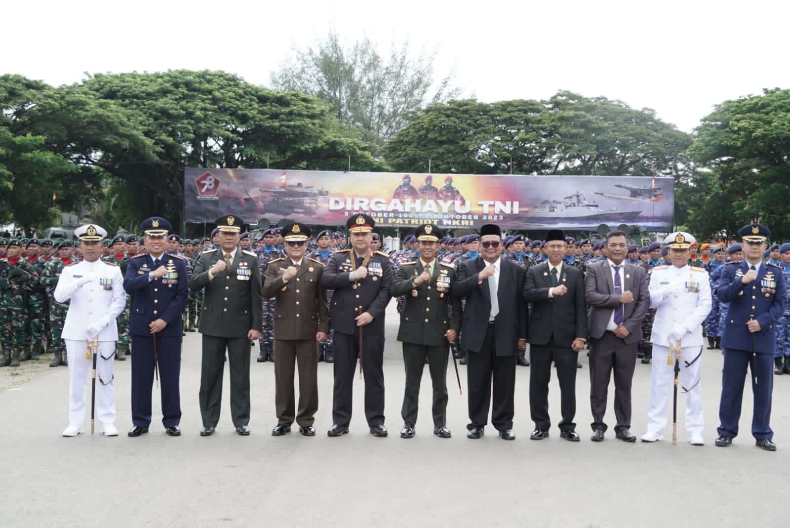 Kapolda Aceh Hadiri Peringatan HUT Ke-78 TNI di Blang Padang