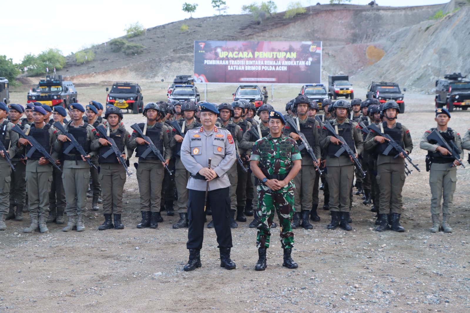 Kapolda Aceh dan Pangdam IM Hadiri Penutupan Pembinaan Tradisi Bintara Remaja Brimob