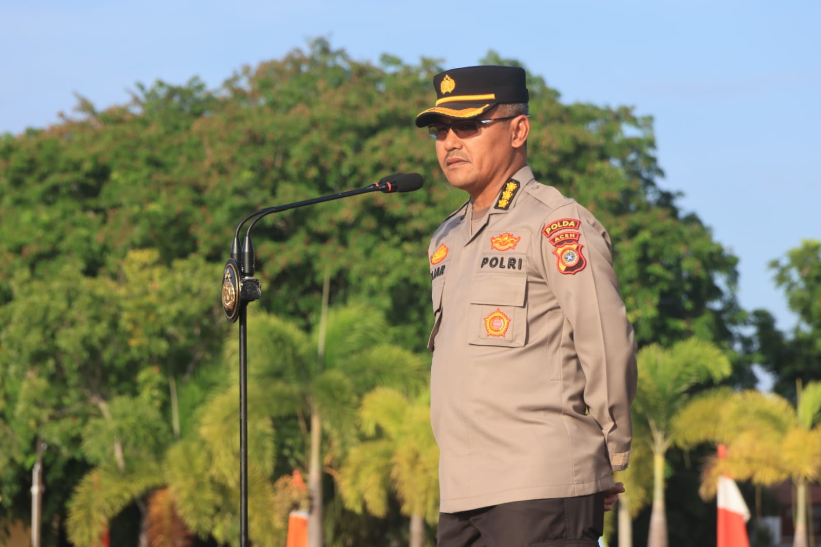 Karo SDM Polda Aceh Pimpin Apel Pagi Di Mapolda Aceh