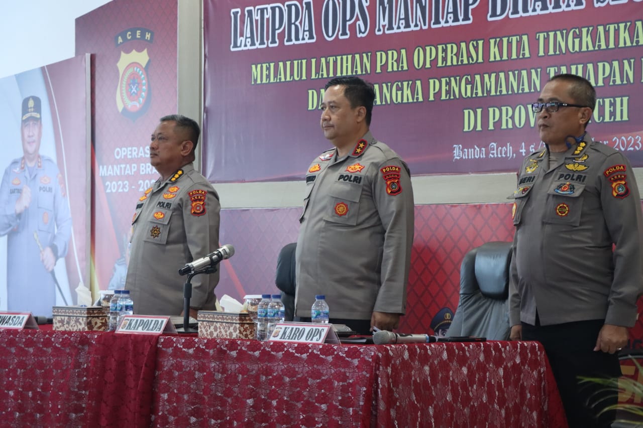 Polda Aceh Gelar Latpraops Mantap Brata 2023 Dan Dibuka Kapolda Aceh