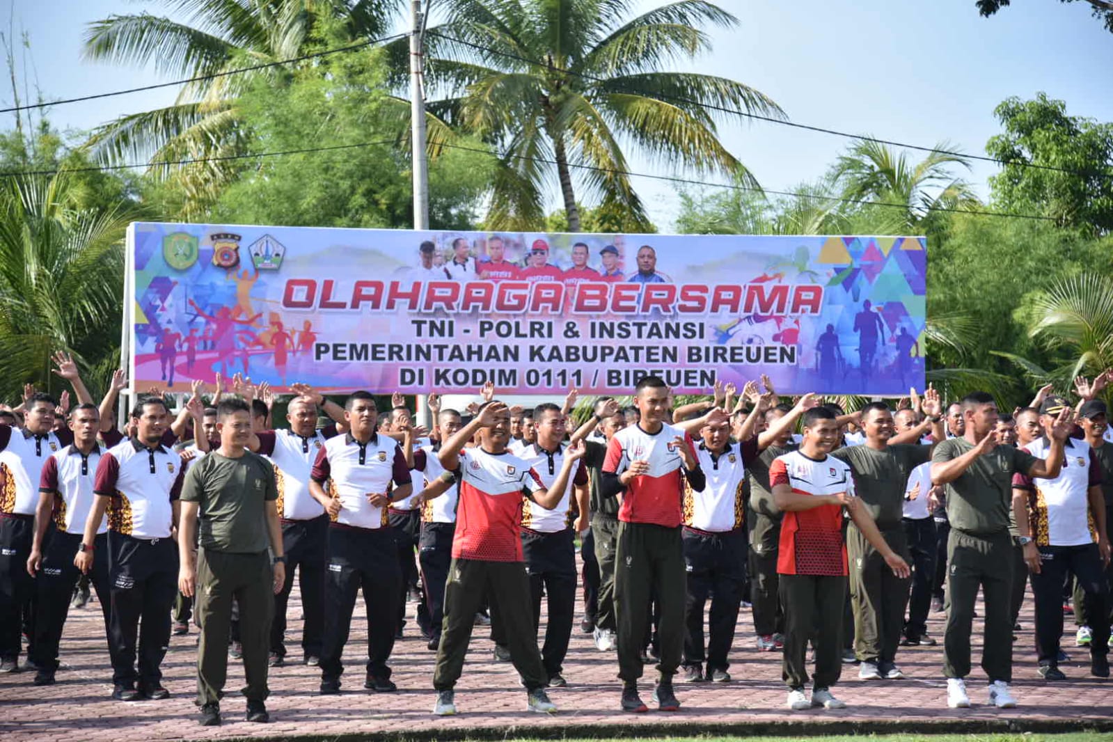 Polres Bireuen Ikuti Olah Raga TNI – Polri dan Instansi Pemerintahan