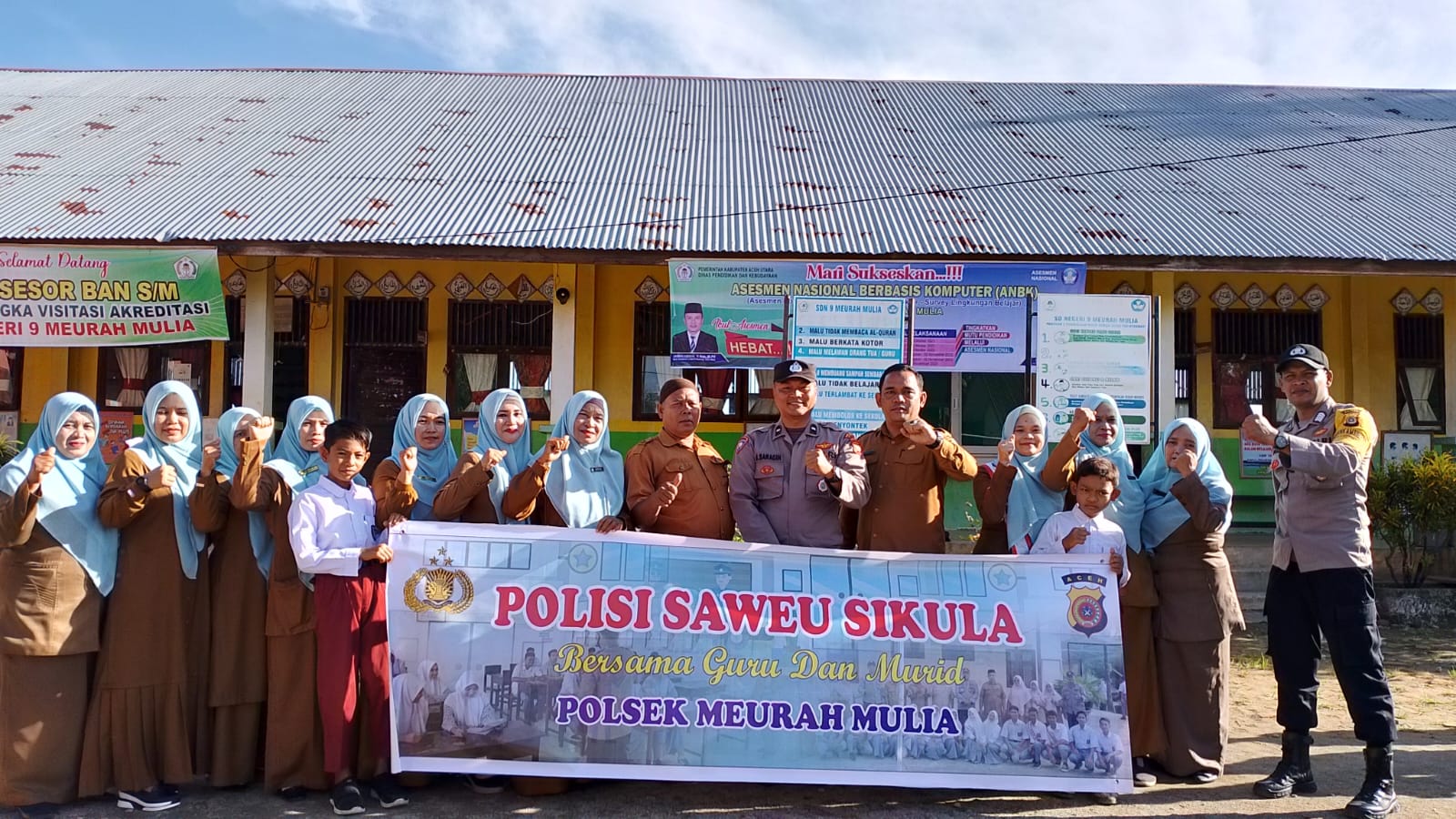 Jadi Pembina Upacara di SDN 9, Kanit Binmas Polsek Meurah Mulia Bahas Masalah Bullying