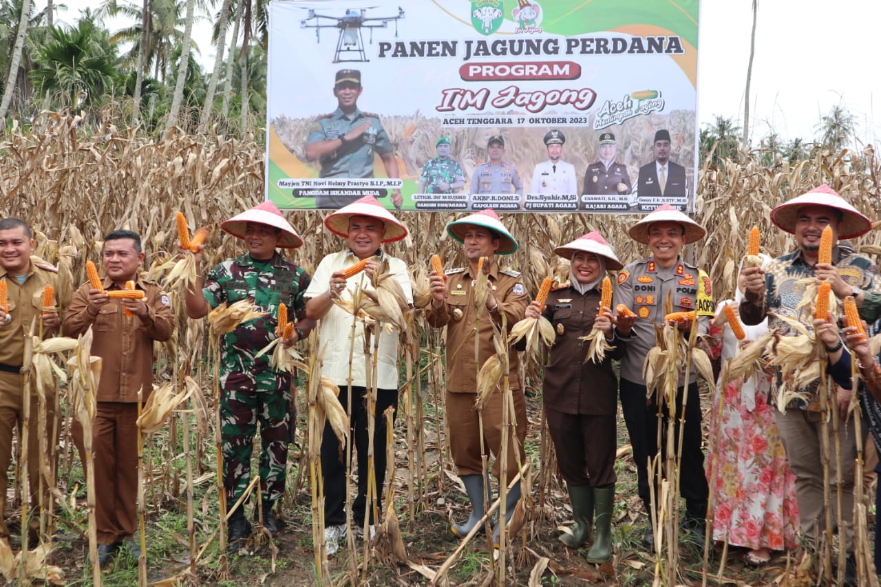 Kapolres Aceh Tenggara Hadiri Panen Jagung Perdana Program “I’m Jagong”