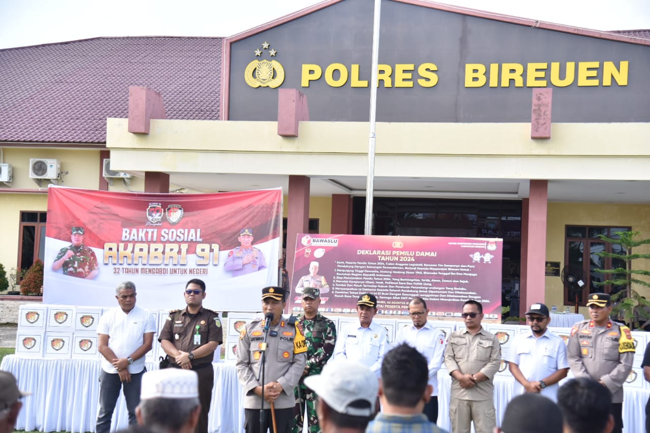Polres Bireuen Gelar Baksos 32 Tahun AKABRI 91 mengabdi Untuk Negeri