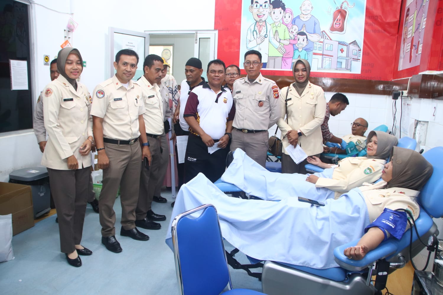 Korpri Polda Aceh Bersama Korpri TNI Kodam IM Gelar Donor Darah Dalam Rangka Hut Ke 52 Korpri