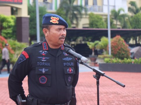 Wakasatgasopsda OMB Seulawah Pimpin Apel Rutin OMB Di Mapolda Aceh