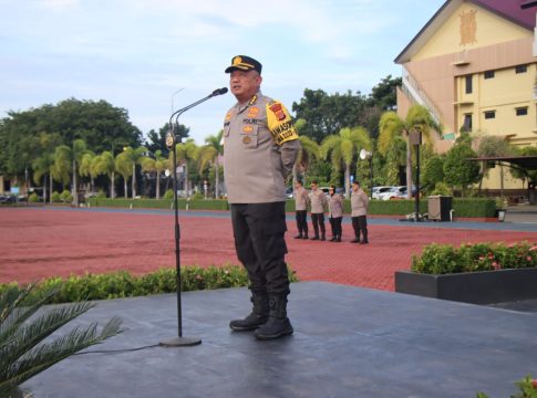 Irwasda Polda Aceh Pimpin Apel Pagi Di Mapolda Aceh