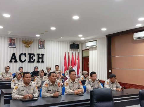 ASN Polri Polda Aceh Hadiri Secara Virtual Sosialisasi Netralitas ASN Dalam Pemilu Tahun 2024
