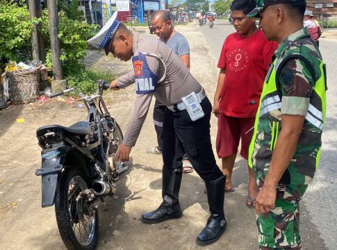 Ditlantas Polda Aceh dan Jajaran Amankan 121 Unit Sepeda Motor Berknalpot Brong