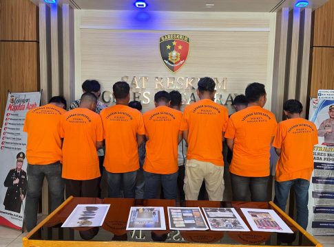 12 Penjudi di Nagan Raya Ditangkap, Lima di Antaranya Pemain Judi Slot