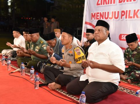 Polres Bireuen bersama TNI dan Masyarakat Gelar Zikir dan Doa Pilkada Damai