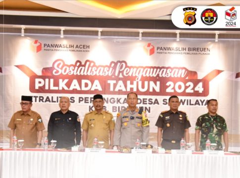 Kapolres Bireuen Hadiri Acara Sosialisasi Netralitas Perangkat Desa pada Pilkada 2024 di Hotel Fajar
