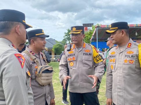 Pamatwil OMP Seulawah 2024 bersama Kapolres Lhokseumawe Tinjau Pengamanan di Sejumlah TPS