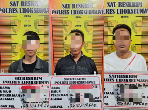 Polres Lhokseumawe Tangkap Tiga Tersangka Penimbunan BBM Bersubsidi