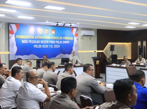 SDM Polda Aceh Melaksanakan Pelatihan Peningkatan Kemampuan Konselor Psikologi