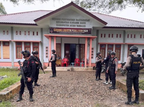 Pamatwil OMP Seulawah Pastikan Kotak Suara di KIP Aceh Tamiang Dijaga Ketat Aparat Kepolisian