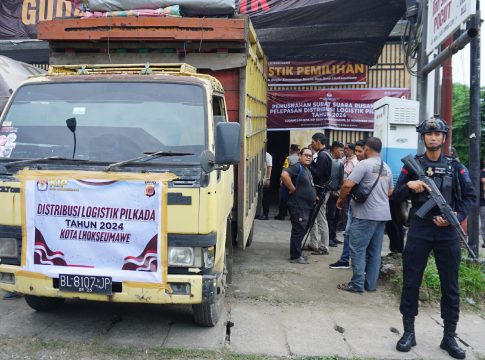 Polres Lhokseumawe Kembali Perketat Pengamanan Gudang Logistik Pemilu, Ini Tujuannya.