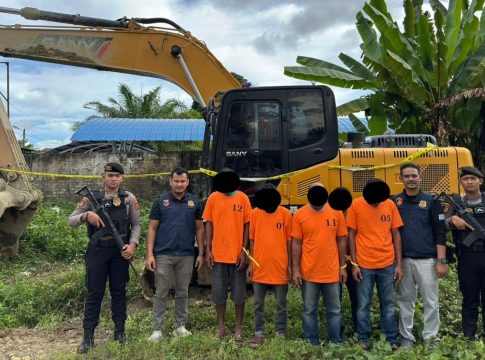 Polisi Tangkap 5 Pelaku Penambangan Ilegal di Nagan Raya